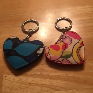 Heart shaped key rings